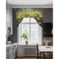 thumbnail image 3 of Yellow Spring Floral Swag Valances for Windows, Small Curtains Drapes, Modern Oil Painting Summer Botanical Kitchen Window Curtains Over Sink Window Treatment Valance for Bedroom/Bathroom 56"x36", 3 of 5