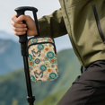 thumbnail image 4 of COEQINE Lightweight Forearm Crutch Bag for Seniors Boho Butterfly Floral Walking Cane Storage Pouch, with 2 Zipper Pockets, Large Capacity, Hands-Free, for Men Women, 4 of 7