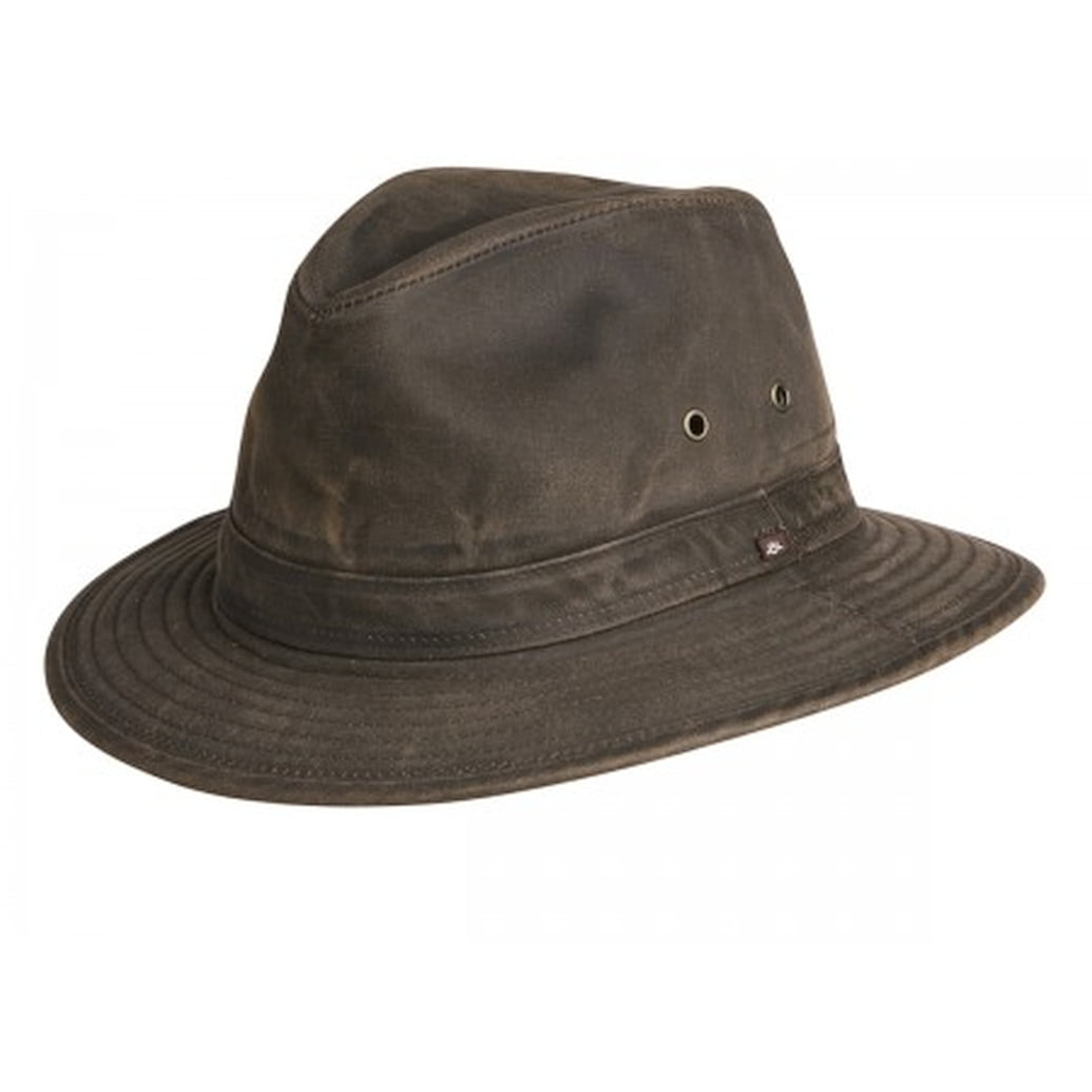 Conner Hats Men's Indy Jones Water Resistant Cotton Hat Brown S