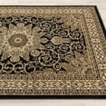 thumbnail image 3 of Luxe Weavers Oriental Floral Medallion Black 5x7 Area Rug, Indoor Carpet, 3 of 9