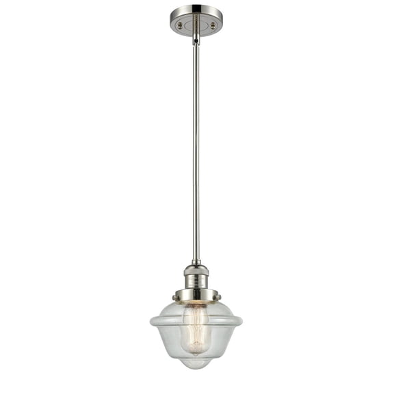 Innovations 1-LT LED Small Oxford 8" Mini Pendant - Polished Nickel - 201S-PN-G534-LED
