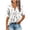 A-White, variant on Zwiiyzr Women's T-Shirt Casual Button V-Neck Loose Elastic Printed Blouse B-Navy (XL)
