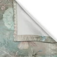 thumbnail image 3 of Floral Art Kitchen Curtains, Minty Aura Romance Flowers with Autumn Leaves Oriental Lace Details Print, Window Drapes 2 Panel Set for Kitchen Cafe Decor, 55" x 36", Almond Green Grey Yellow, 3 of 3