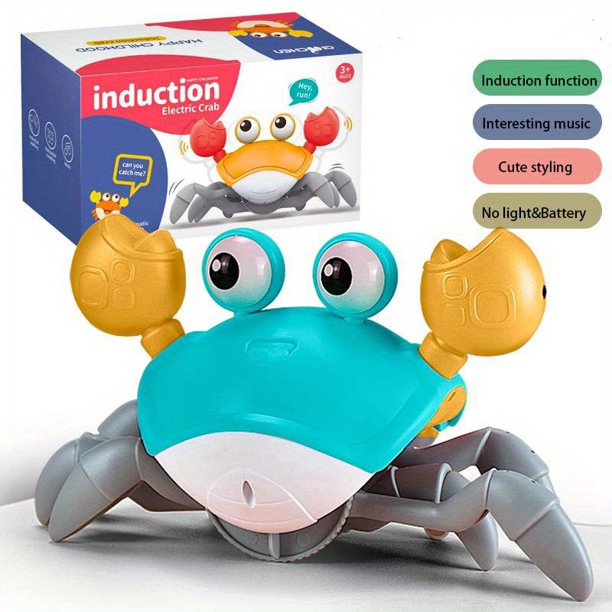 Regalos De Juguetes Para Bebés Cangrejos Que Gatean, Juguetes Para Bebés, Cangrejos De Inducción Sensorial Lindos Que Caminan Y Bailan Con Música Y Luces