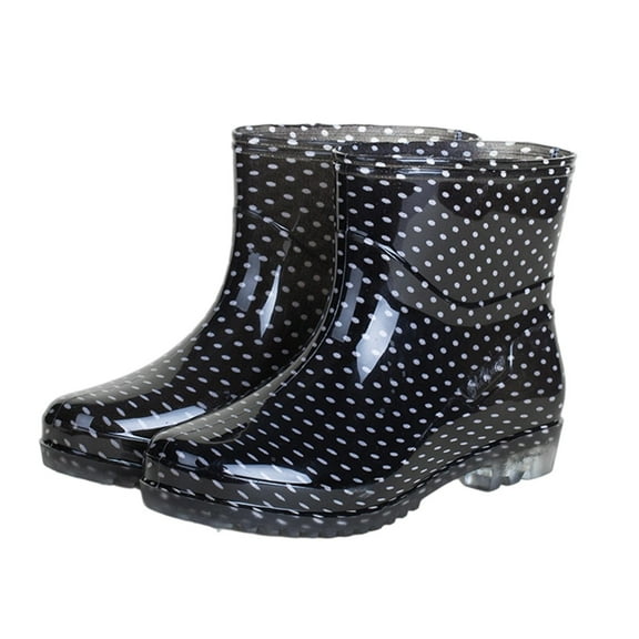 Women Rain Boots Ankle Rain Boots Waterproof Non- Casual Shoes Short Rain Boots Wide Calf For Gardening Outdoor Work And Everyday Wear Rain Boots