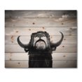 thumbnail image 3 of Designart 'Black and White Portrait Of A Spanish Bull I' Farmhouse Print on Natural Pine Wood, 3 of 5