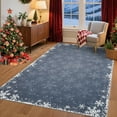 thumbnail image 4 of Garvee 8x10ft Christmas Area Rugs Washable Xmas Decoration Carpet, Non Slip Snowflake Winter Holiday Accent Rug for Living Room Bedroom Dining Room, Gray, 4 of 8