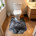 thumbnail image 5 of U-Shaped Toilet Rug, Diatomaceous Earth | Quick-Dry & Absorbent | Fits Toilet Base | Funny Wildlife Bathroom Decor 19.69x15.75in, 5 of 5