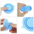 thumbnail image 3 of Unique Bargains 1 Pc Collapsible Cups Portable Folding Cup Folded Height 2cm Camping Water Cup 100ml Blue, 3 of 5