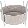thumbnail image 6 of Basics Round Storage End Table, Side Table with Cloth Basket, Mint Green/Heather Gray, 18 in x 18 in x 19 in, 6 of 7