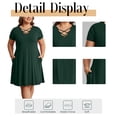 thumbnail image 5 of Cuteduck Womens Plus Size Dress Criss Cross V Neck Short Sleeve Summer Casual Dress 1X-5X, 5 of 9