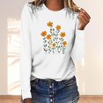 thumbnail image 2 of Long Sleeve Shirts for Womens Round Neck Graphic Printed Tees Shirt Plus Size Pullover Tops 2026 Spring Clothes, 2 of 4