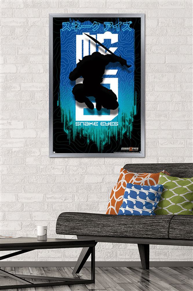 G.I. Joe: Snake Eyes - Shadow Wall Poster, 22.375" x 34", Framed