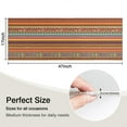thumbnail image 5 of Orange Ethnic Stripe Pattern Kitchen Rug Mat,Kitchen Runner Rugs Non Skid Washable,Decorative Kitchen Floor Mats for Kitchen,Sink,Laundry,17"X47", 5 of 5