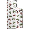 thumbnail image 2 of Tractor and Tractors White Pattern Teens Toddler Nap Mat with Pillow, Sleeping Mat Bag for Preschool Daycare 59"x22", 2 of 6