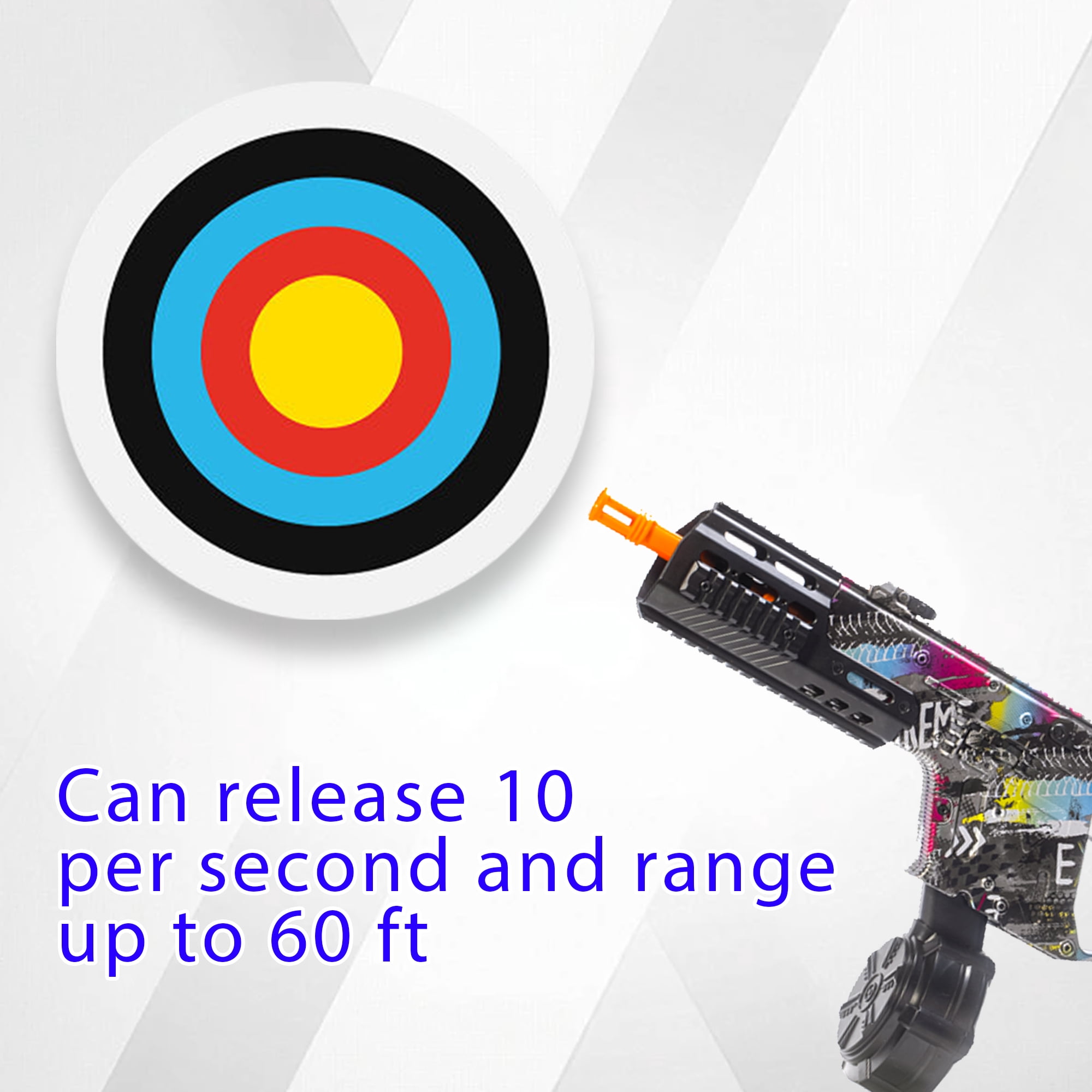 EMERBU Large Splatter Gel Ball Blaster With Auto and Manual Mode High Speed Long Range Outdoor Gameplay for Age 15+