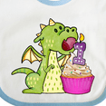 thumbnail image 4 of Inktastic Dragon Cupcake 1st Birthday Boys or Girls Baby Bib, 4 of 4