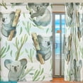 thumbnail image 2 of Coolnut Koala Painting Sheer Gauze Door Curtain Window Curtain Drapes for Living Room Kids Bedroom Window Treatment Decor W55 x L84 In 2 Panels, 2 of 4