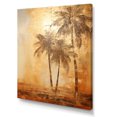 thumbnail image 2 of Designart "Vintage Sunset Bronze Beach Getaway With Palm Trees" Palms & Palm Trees Wall Decor, 2 of 7