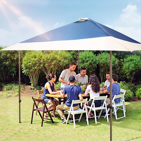 13x13 Canopy Replacement Top Cover with Air Vent Silver Coated Only Fit for Suntime Outdoor  Easy Pop Up Canopy (Replacement Top Only)