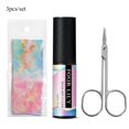 thumbnail image 1 of Juego de pegamento adhesivo de lámina para uñas, lámina de transferencia de uñas de cielo estrellado DIY, calcomanía de Gel deslizante para manicura, 4 lirios, 5ml qym unisex, 1 of 2