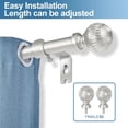thumbnail image 4 of Urbanest Adjustable Volle Single Curtain Rod Set – 5/8 - Inch Diameter, With Pewter Rod, 28–84 Inches, 4 of 6