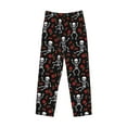 thumbnail image 4 of Fotbe Skeleton with Roses Men's Pajama Pants,Sleepwear Pants,Pj Bottoms Drawstring And Pockets-Large, 4 of 9
