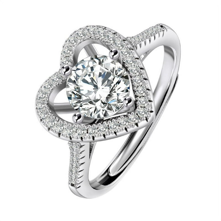 Heart shaped deals engagement rings walmart