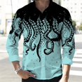 thumbnail image 5 of Camisa de hombre de 11 colores, otoño e invierno 2024, ropa de gran tamaño, camisa de manga larga con estampado 3D de pulpo, blusas casuales holgadas de moda, 5 of 5