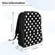 thumbnail image 4 of Fotbe Black and White Polka Dot Mochila de Viaje para Laptop, Mochila Ejecutiva Delgada y Resistente 15.6", 4 of 8