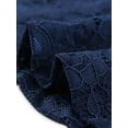 thumbnail image 5 of DARING DIVA Asymmetric Hem Fishtail Ruffles Lace Dress XS Dark Blue, 5 of 6