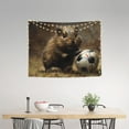 thumbnail image 2 of Kdxio Football Loving Hamster Wall Hanging Tapestries Banner For Bedroom College Dorm Home Living Room Party Decor 29X37 In, 2 of 8