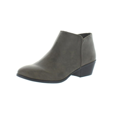 

Style & Co. Womens Wileyy Faux Leather Booties Taupe 8 Medium (B M)