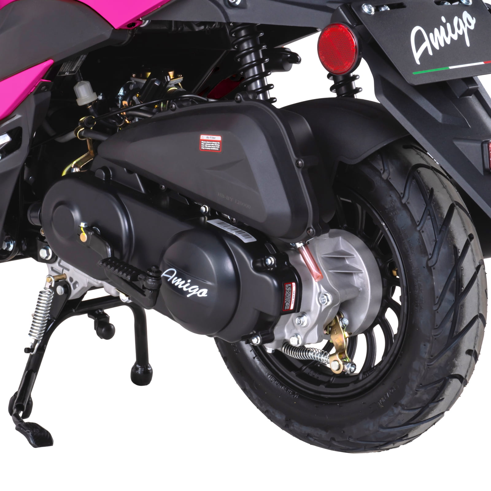Double Global Brand 200 Gas Moped Adult Gas Street Moped with 12" Wheels! LED Headlight!