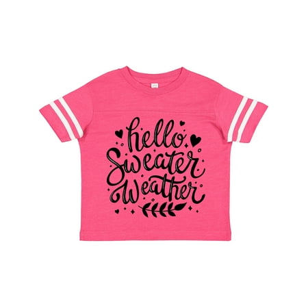 

Inktastic Winter Hello Sweater Weather in Black Gift Toddler Boy or Toddler Girl T-Shirt