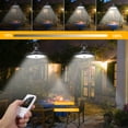 thumbnail image 3 of Mistaha Outdoor Solar Powered LED Pendant Light with Human Body Sensing and Intelligent Light Control, Waterproof, Warm White, 56 LEDs x 2, IP65, 12W Output, 1000LM, 3.7V/2200mAh x 4 Batteries, PC +, 3 of 6