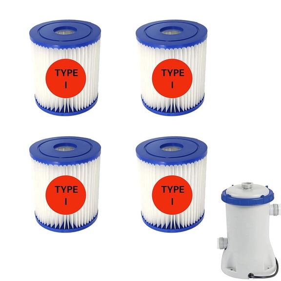 Pool Filter Compatible with Bestway Filter Type I 58093,Spa Filter 3.5"X3.1" Pool Pump Flowclear 58381 58511e 300/330 Gal/H(220-240 V),(4pack)
