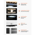 thumbnail image 6 of VEVOR Wine Cooler, 28 Bottle Dual Zone Wine Fridge, Mini Wine Cooler Refrigerator with Glass Door, Adjustable Shelves, Digital Temperature Control, Built-in & Freestanding Fridge for Home Office Bar, 6 of 9