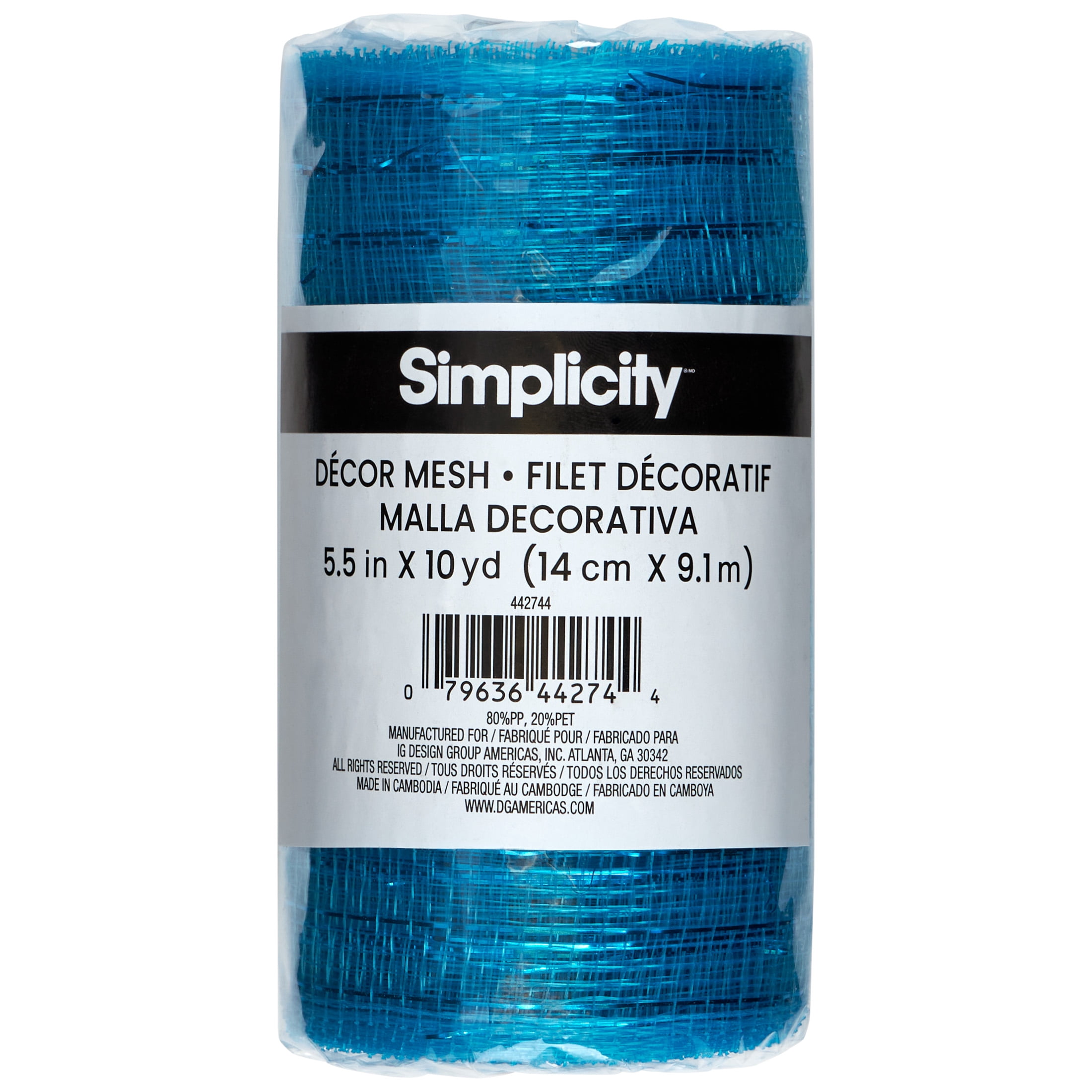 Simplicity mesh turquoise 5.5in 10 yard, prefect for wreaths and decorating