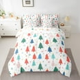 thumbnail image 2 of Feelyou Kids Christmas Festival Bedding Comforter Set 7pcs, Cartoon Xmas Tree King Bedding Sets, Winter Snowflake Reversible Bed Sheets, Breathable Home Decor, 2 of 7