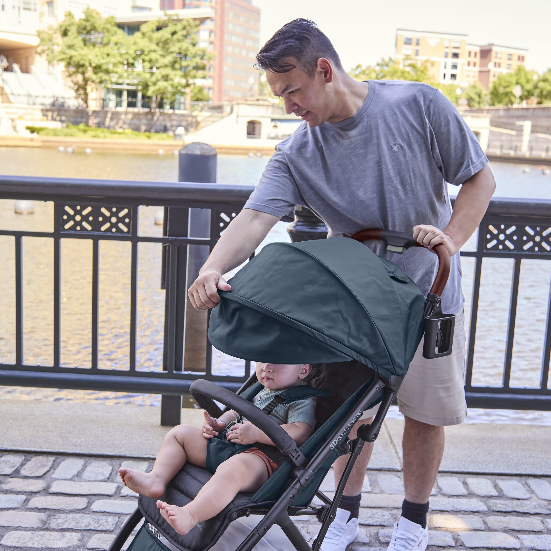 Ingenuity 3Dquickclose CS+ Compact Fold Infant Baby Stroller, Navy