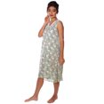 thumbnail image 3 of Women's Floral Sleeveless V-Neck Fancy Lace Pointelle Nightgown sleepwear, 2X-Large Olive, 3 of 5