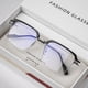 thumbnail image 4 of Gafas planas de negocios para hombres y mujeres de medio marco, gafas de estilo literario, gafas planas coreanas, 4 of 5