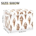 thumbnail image 5 of Yayeee Collapsible Cube Storage Bin with Lid Fabric Closet Decorative Basket with Handles, Brown Ice Cream Pattern, 5 of 7