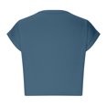 thumbnail image 5 of AherBiu Crop Tops for Women Cap Sleeve Summer Casual Basic Top Tees Shirts Crewneck Comfy T-Shirts, 5 of 6