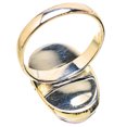 thumbnail image 3 of Pink Moonstone Ring Size 8.5 (925 Sterling Silver)  - Handmade Boho Vintage Jewelry RING130242, 3 of 3