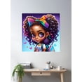 thumbnail image 2 of Black Teenager Poster Wall Art, Modern Wall Decor For Living Room Bedroom, 30x30 UNFRAMED, 2 of 3