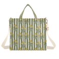thumbnail image 7 of FORMRS Womens Corduroy Tote Bag Crossbody Shoulder Purse Handbag with Detachable Strap, Green Stripe Flowers, 7 of 7