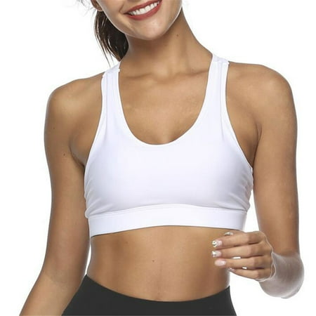 

Women Sports Yoga Running Bra Crop Top Vest Padded Bras With Pocket