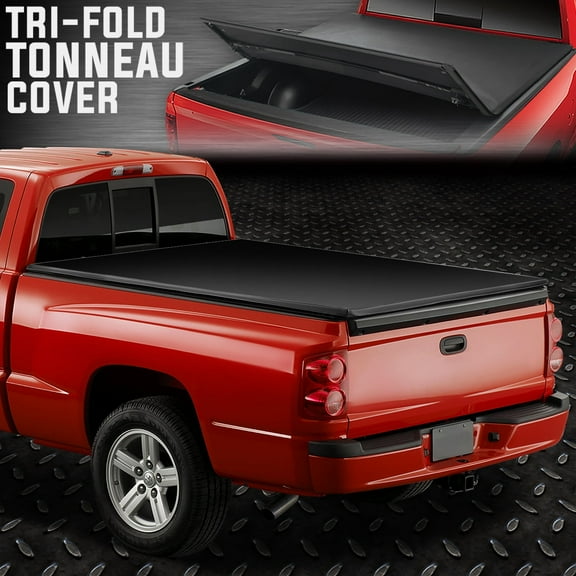 Nuvision for 05-11 Dodge Dakota 5'5" Bed Tri-Fold Adjustable Soft Top Trunk Tonneau Cover